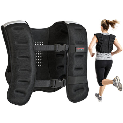 10kg Weighted Vest with Adjustable Straps and Reflective Strips