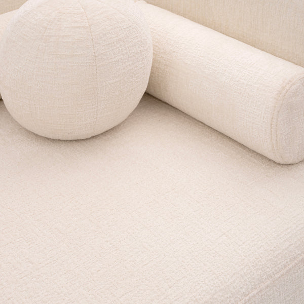 Munich Three Seat Sofa – Ivory Chenille