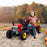 Electric Ride on Tractor with Detachable Trailer, 12V Kids Battery Powered Electric Car w/ Remote Control, Music Start up Sound