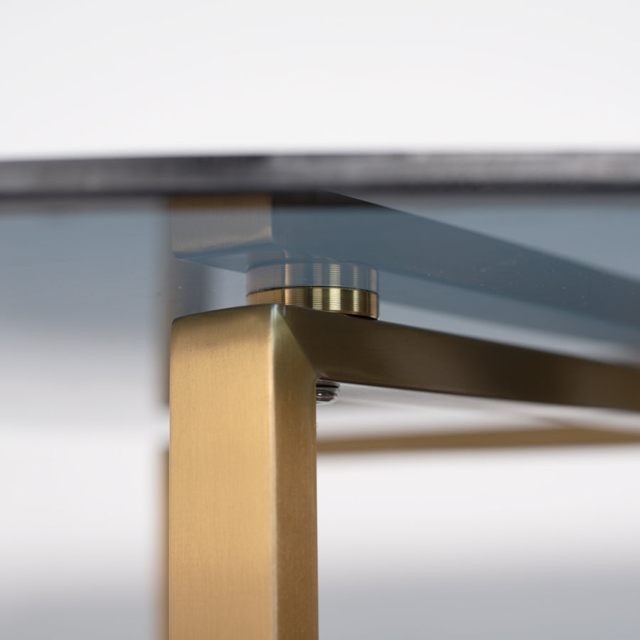 Chevron Brass Dining Table