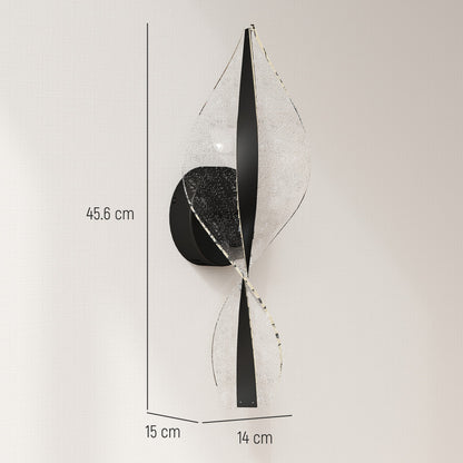 Led Wall Lamp 2 Pack, Modern Indoor Spiral Wall Light, Black