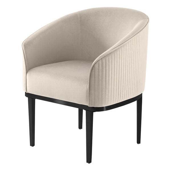 Ella Dining Chair - Chalk - Black Base