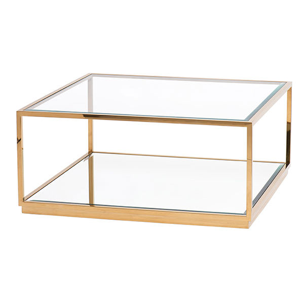 Rippon Brass Square Coffee Table