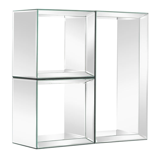 Uno - Mirrored Wall Shelves - 2 Square & 1 Rectangle