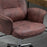 Swivel Chair,Microfibre Office Computer Desk Chair, Mid Back, W/ Home Study, Bedroom, Red