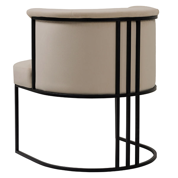Aria Dining Chair - Taupe - Black Frame