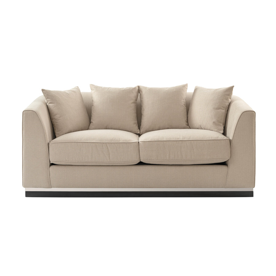 Pino Two Seat Sofa – Limestone – Silver Base