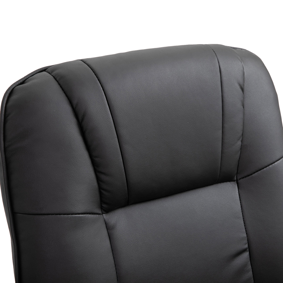 Ergonomic Office Recliner Sofa Chair PU Leather Armchair Lounger Black