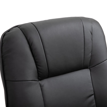 Ergonomic Office Recliner Sofa Chair PU Leather Armchair Lounger Black