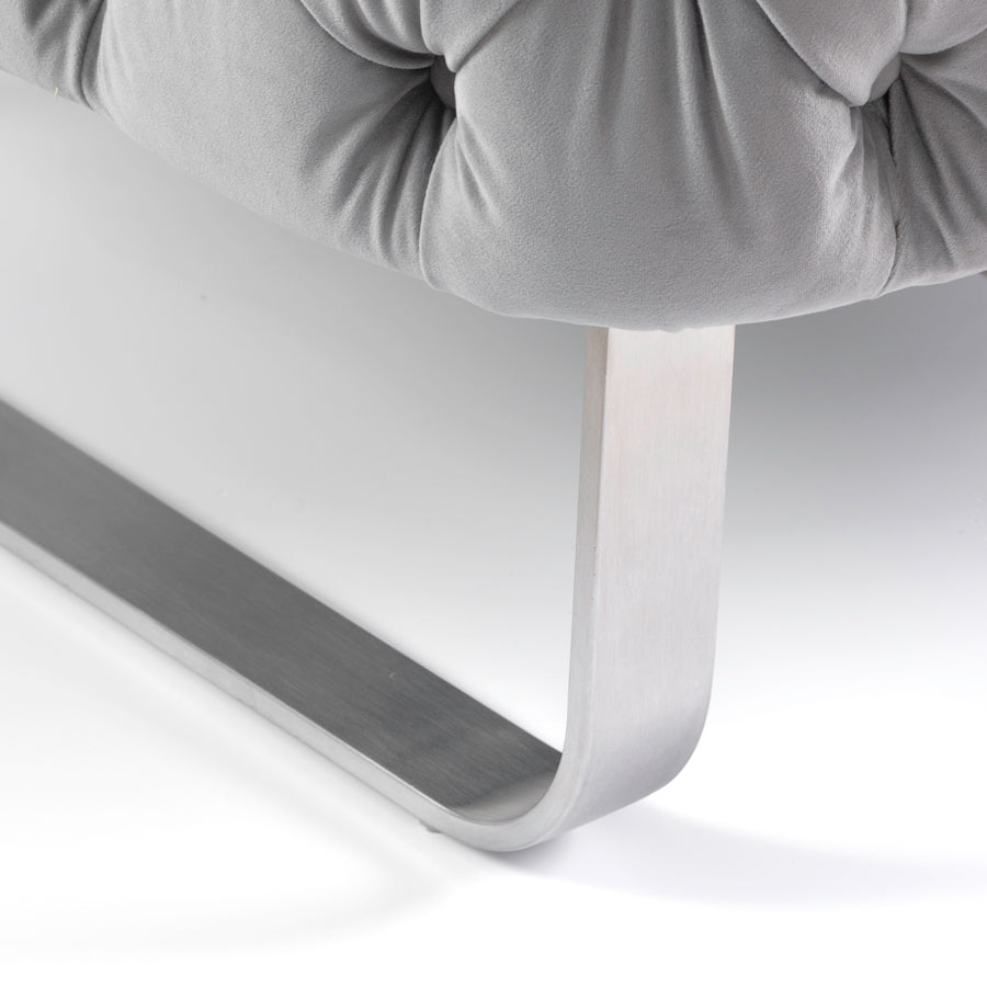 Grosvenor Armchair - Dove Grey - Brushed Silver
