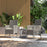 2 Pieces Outdoor Rattan Armchair Garden Dining Chair Set Mixed Grey