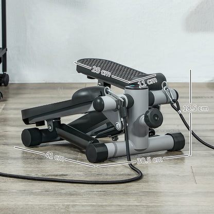 Mini Stepper, Compact Step Machine Exerciser with Resistance Bands