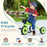 AIYAPLAY Kids Trike, Tricycle, with Adjustable Seat, Basket, Bell, for Ages 2-5 Years - Green