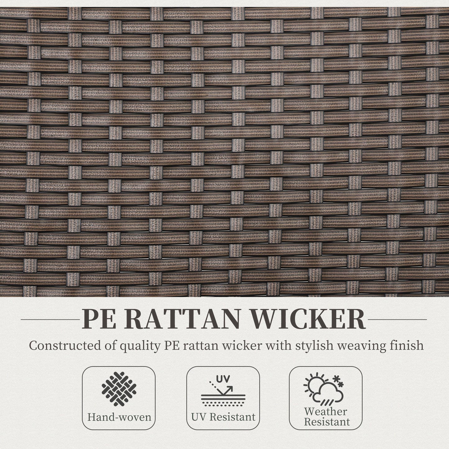 Outdoor Folding Rattan Chair, Dining Chair, Brown