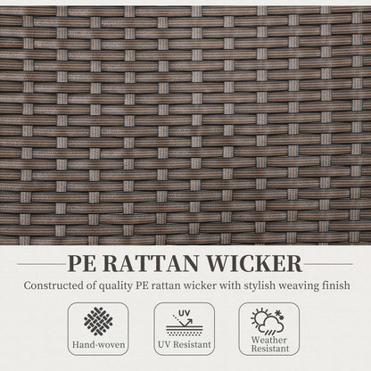 Outdoor Folding Rattan Chair, Dining Chair, Brown