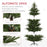 6 Foot Artificial Christmas Tree with Realistic Hinged Branches, Green