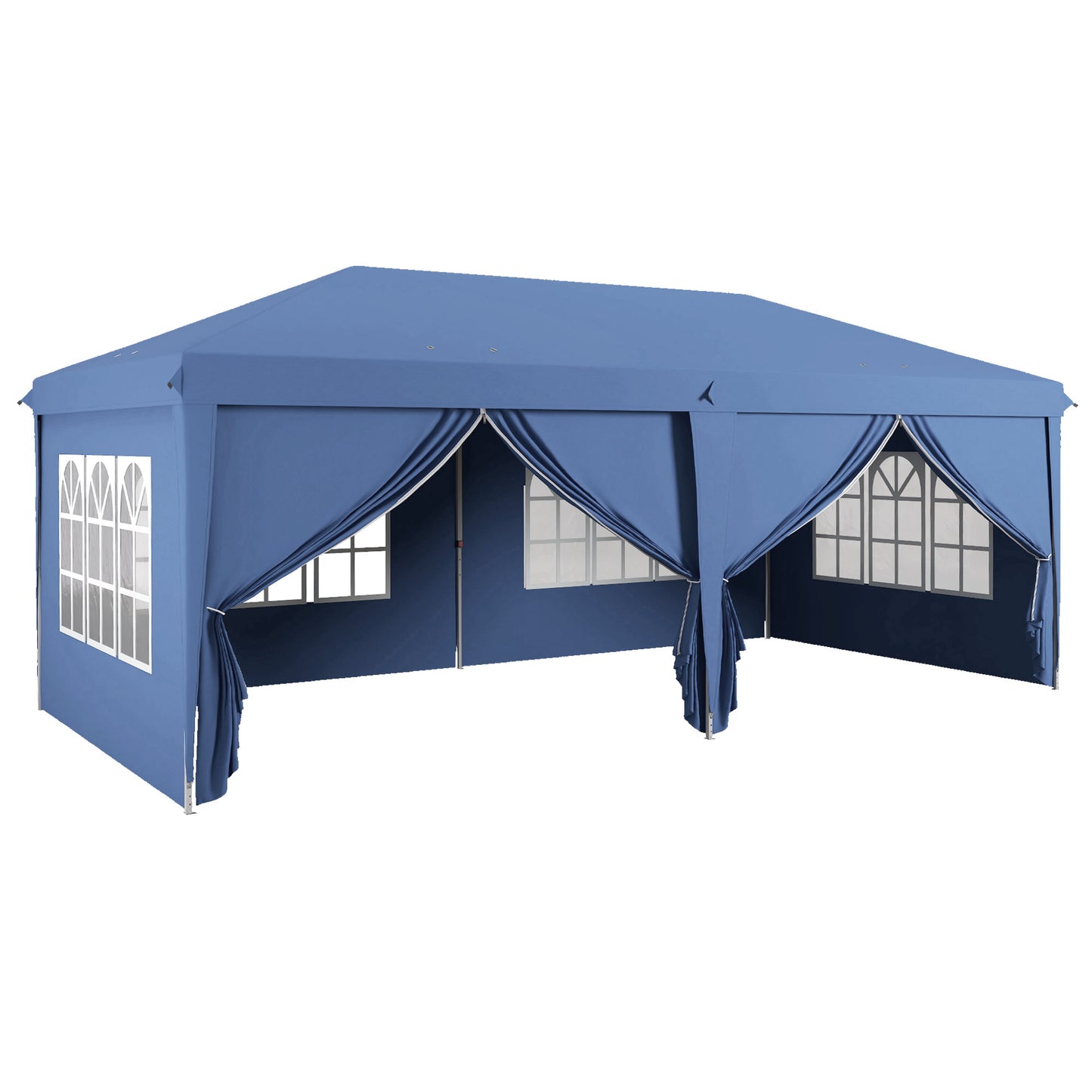 3x6m Pop Up Gazebo Party Tent Canopy Marquee with Storage Bag Blue