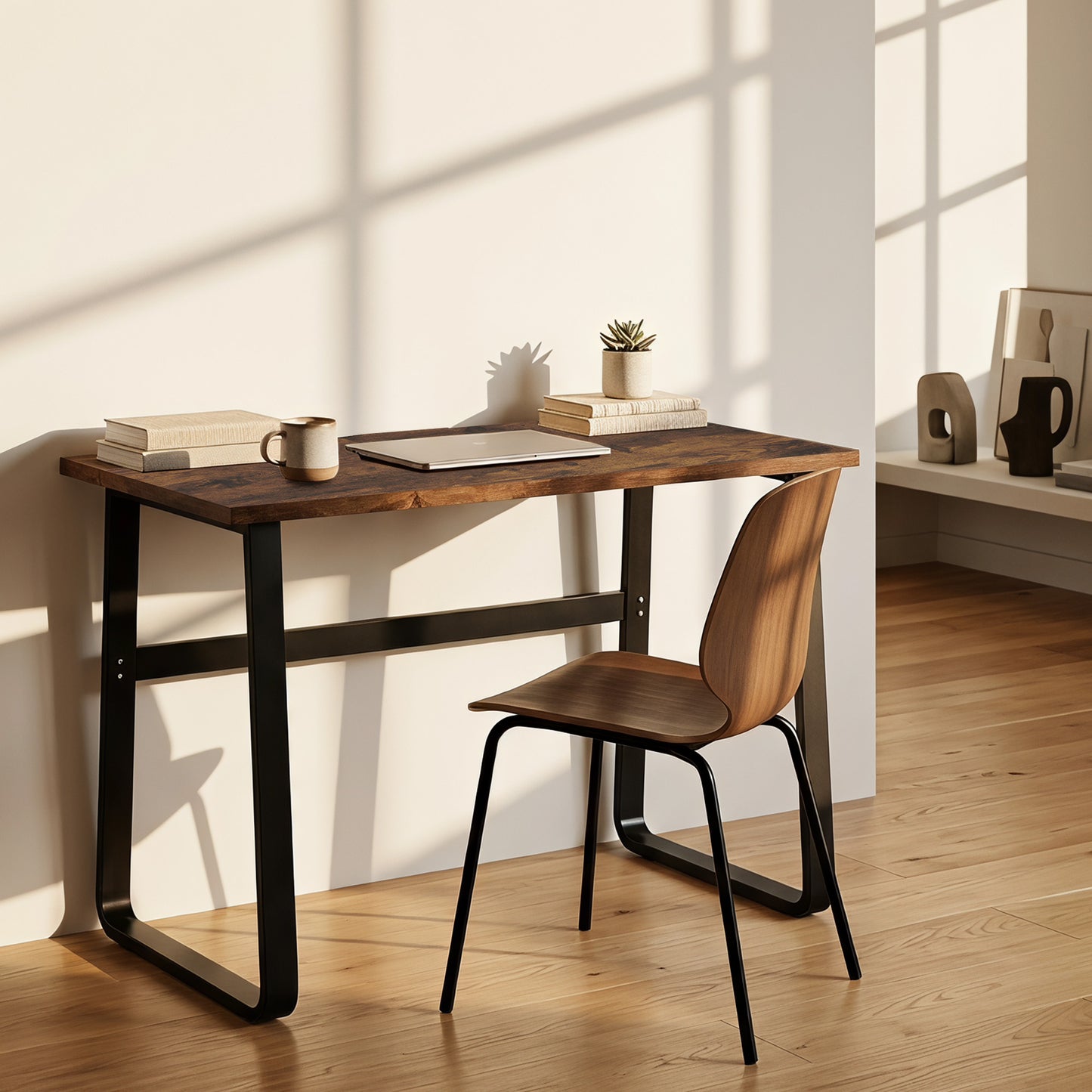 Industrial Writing Desk Laptop Table Home Office Study Workstation