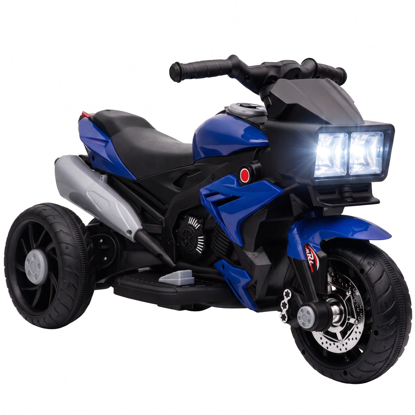 Kids Electric Motorcycle Ride-On Toy w/ High-Traction Wheels, Blue