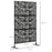 Outdoor Privacy Screen with Stand and Ground Stakes, 6.5FT Metal Outdoor Divider, Decorative Privacy Panel for Garden Willow Branch Style