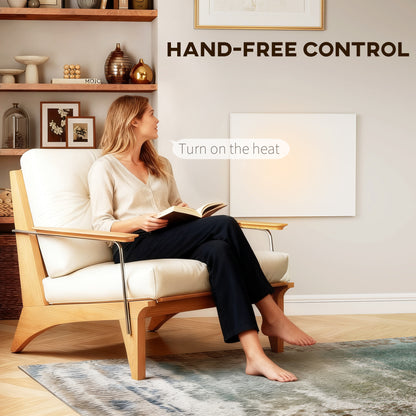 170W Smart Electric Heater, Wall Far Infrared Panel Radiator, White