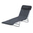 Sun Bed Chair Garden Lounger Outdoor Patio Chaise Portable Recliner Adjustable Back Relaxer Chair Furniture Black