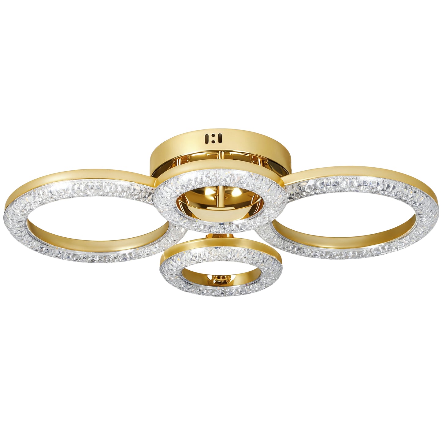 Modern 4-Ring Flush Mount Ceiling Light, LED Ceiling Light, Gold