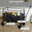 Folding Garden Trolley, 180L Wagon Cart with Extendable Side Walls, for Beach, Camping, Festival, Black