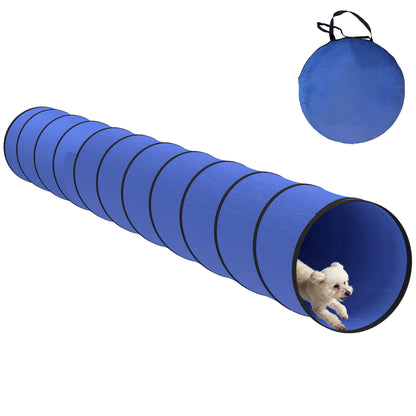 Dog Tunnel 500cm , Foldable Play Tunnel with 6 Ground Pegs and Bag