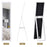 Full Length Mirror, Floor Standing or Wall-Mounted Long Mirror, White