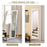 Full Length Mirror, Floor Standing or Wall-Mounted Long Mirror, White