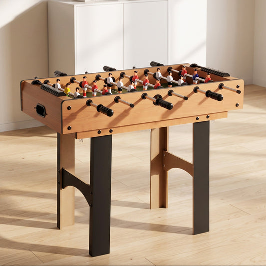 4-in-1 Games Table with Table Football, Pool, Table Tennis and Hockey - Natural