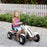 Children Pedal Go Kart w/ Adjustable Seat, Inflatable Tyres - White