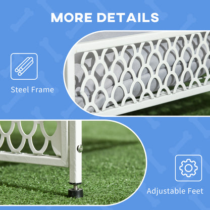 Dog Bed with Water-Resistant Sun Canopy, Elevated Dog Bed with Soft Cushion, for Indoors, Outdoors, Small, Medium Dogs