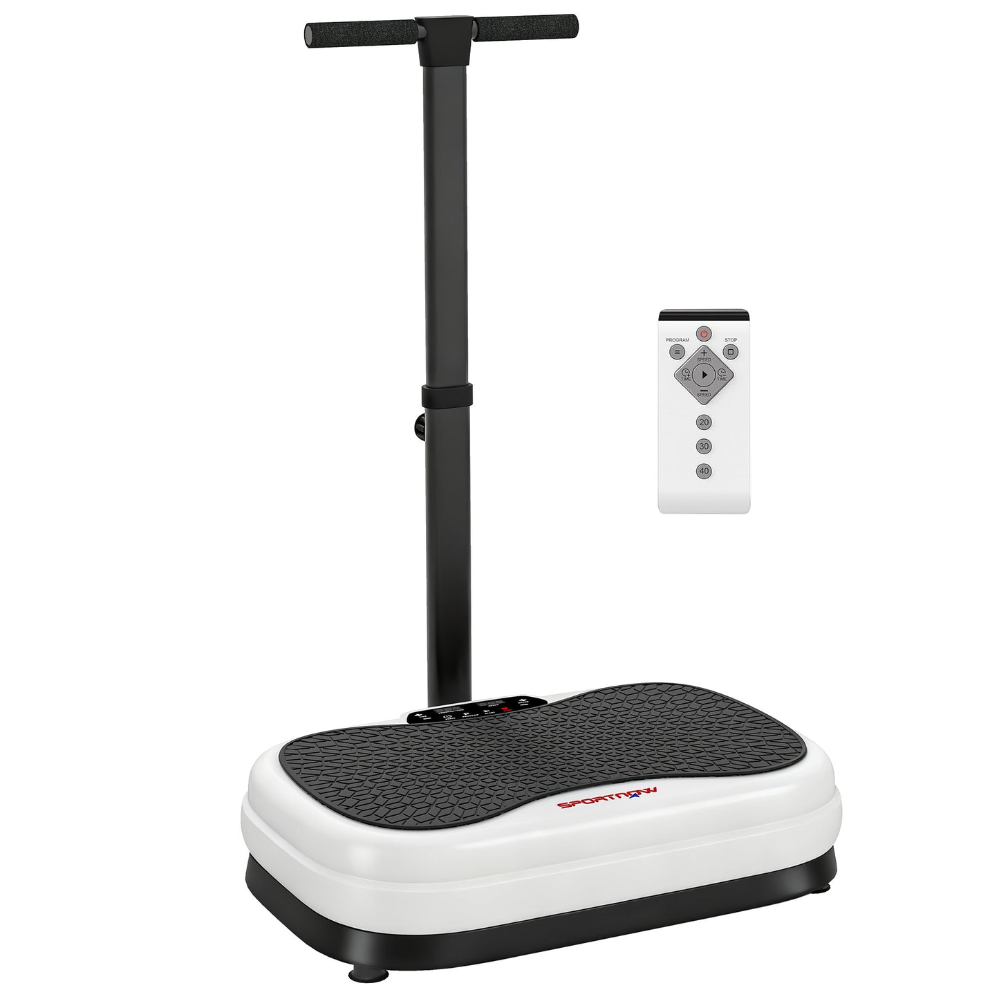 Vibration Plate with Adjustable Handle, Auto or Manual Speeds