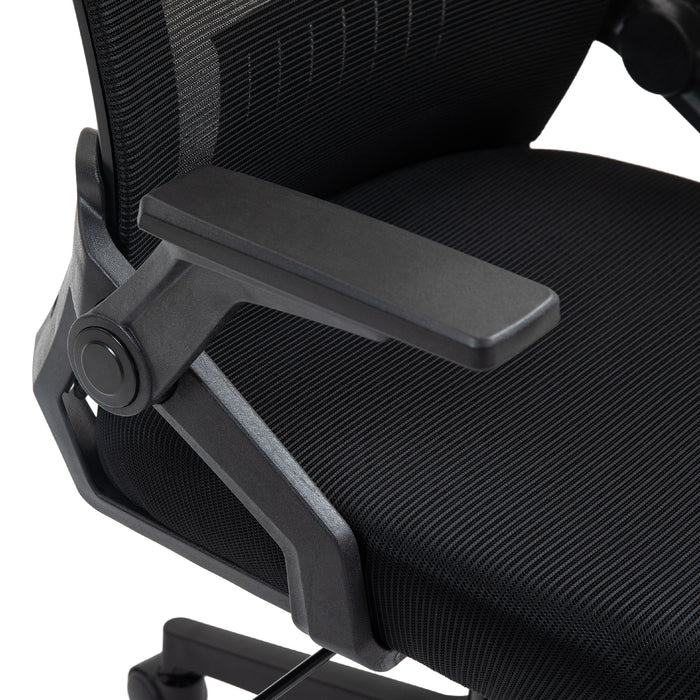 Mesh Office Chair for Home with Lumbar Support, Flip-up Arm, Wheels