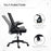 Mesh Office Chair for Home with Lumbar Support, Flip-up Arm, Wheels