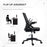 Mesh Office Chair for Home with Lumbar Support, Flip-up Arm, Wheels