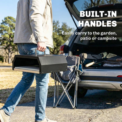 3 in 1 Portable Wood Fired Outdoor Pizza Oven with Handles