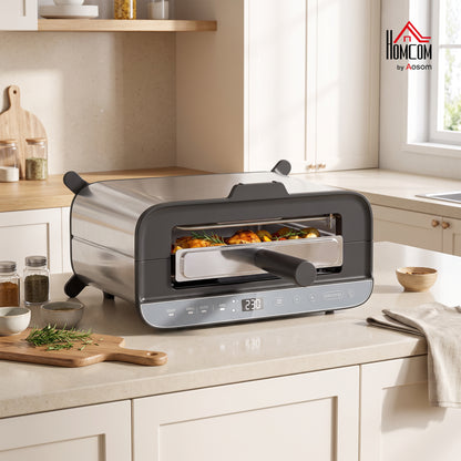 3-in-1 Electric Mini Oven, Long Slot Toaster and Tabletop Grill