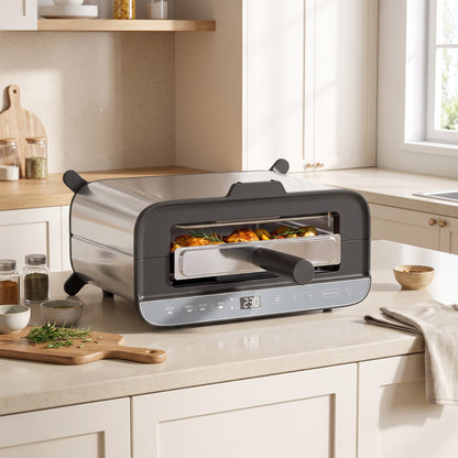 3-in-1 Electric Mini Oven, Long Slot Toaster and Tabletop Grill