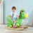 Rocking Horse Dinosaur Design Baby Rocker with Animal Sound, Green