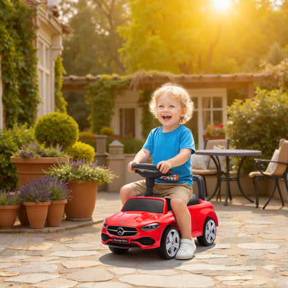 2 in 1 Baby Ride on Push Car Mercedes-Benz C-Class Licensed, Red