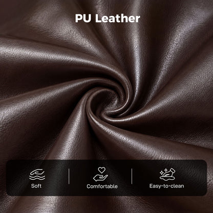 Faux Leather Electric Riser Recliner with 8-Point Massage and Heat - Brown