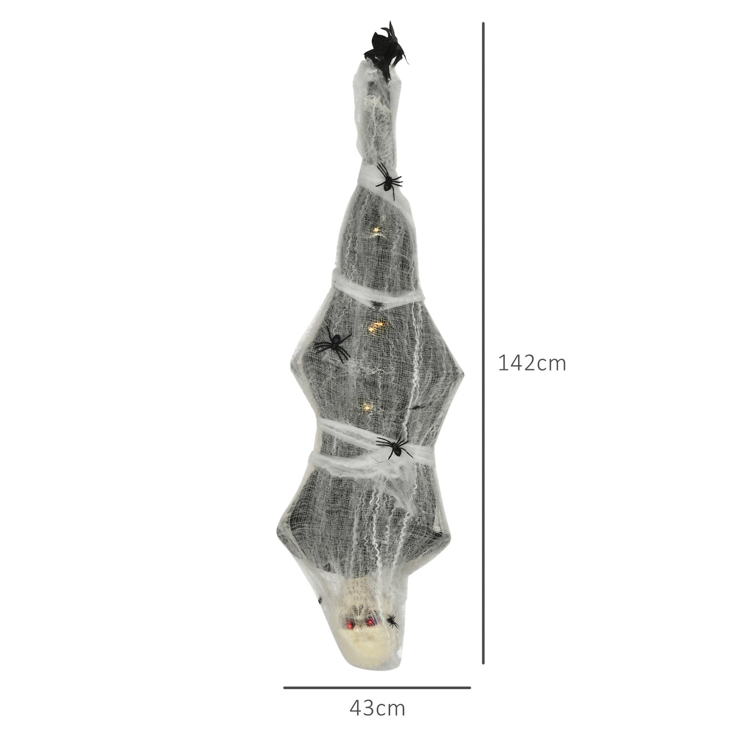 5.5ft Animated Halloween Decoration Hanging Mummy with Spider Web