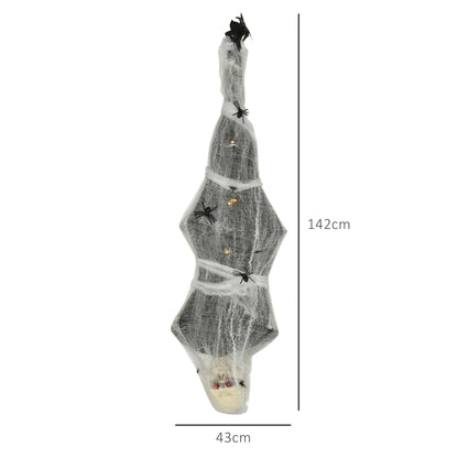 5.5ft Animated Halloween Decoration Hanging Mummy with Spider Web