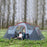 5-6 Man Dome Camping Tent Hiking Shelter UV Protection Water Resistant Tunnel Sun Shade - Grey