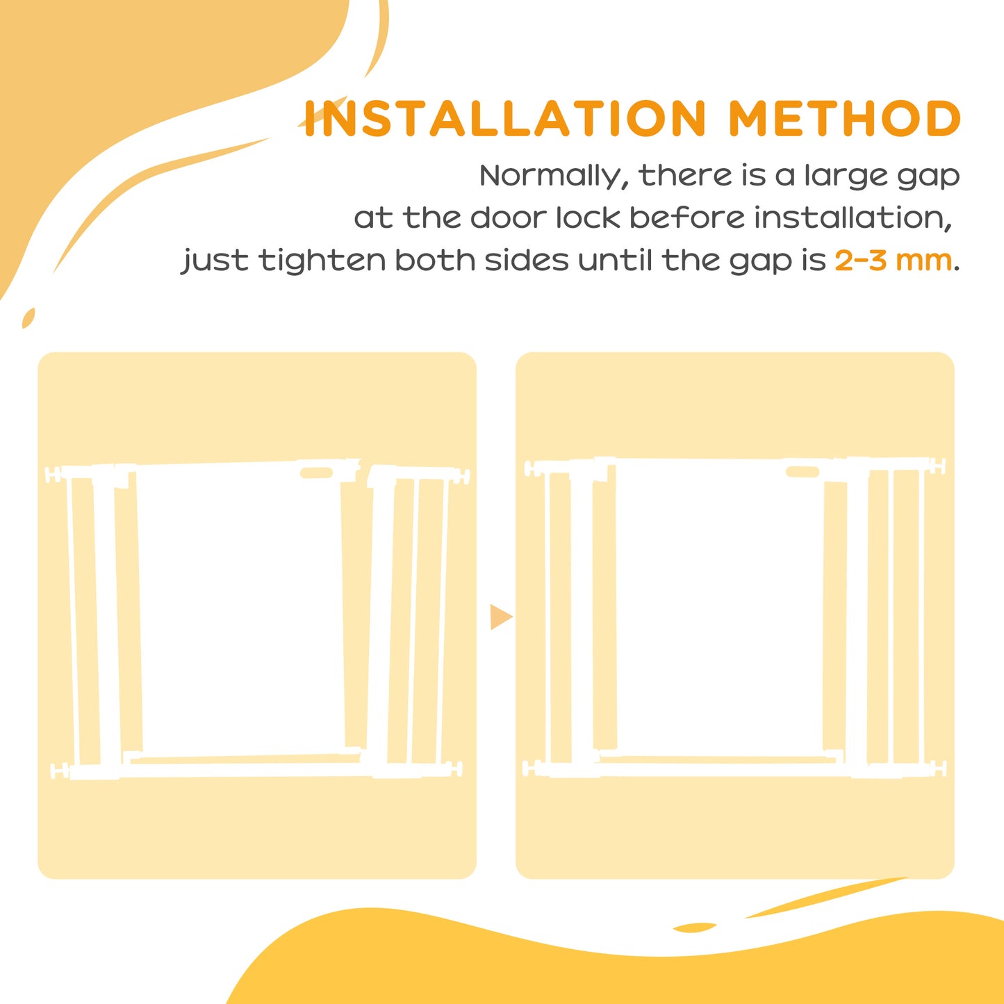 Pressure Fit Safety Gate for Doors and Stairs, Dog Gate with Auto Close, Pet Barrier for Hallways, with Double Locking, 2 Extensions Kit Black