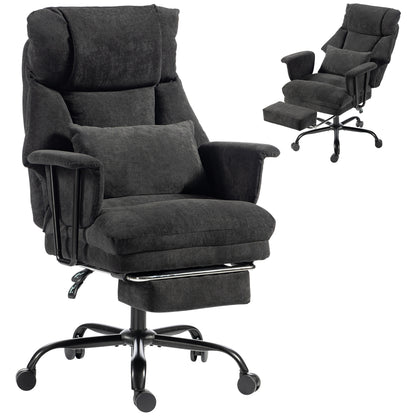 180kg Office Chair, Desk Chair with Lumbar Support, Black