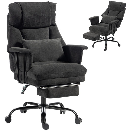 180kg Office Chair, Desk Chair with Lumbar Support, Black